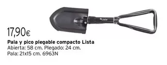 Oferta de Pala Y Pico Plegable Compacto Lista por 17,9€ en Cadena88