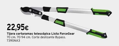 Oferta de Lista - Tijera Cortaramas Telescópica  Forcegear por 22,95€ en Cadena88