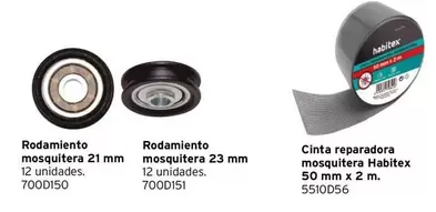 Oferta de Habitex - rodamiento mosquitera 23 mm en Cadena88