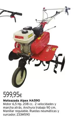 Oferta de Alpex - Motoazada por 599,95€ en Cadena88