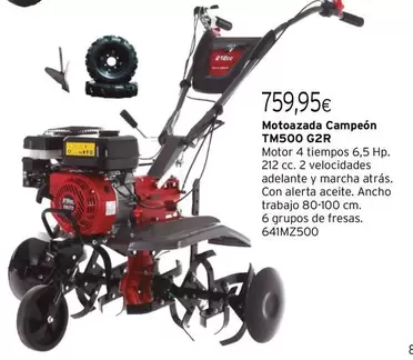 Oferta de Kärcher - Motoazada Campeón Tm500 G2r por 759,95€ en Cadena88