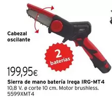 Oferta de Sierra - Sierra De Mano Batería Irega por 199,95€ en Cadena88