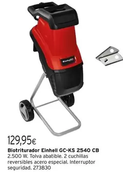 Oferta de Einhell - Biotriturador Gc-ks 2540 Cb por 129,95€ en Cadena88