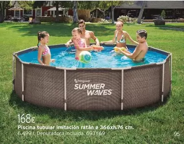 Oferta de Piscina tubular mitacín ratán por 168€ en Cadena88