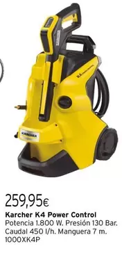 Oferta de Control - Karcher K4 Power por 259,95€ en Cadena88