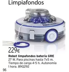 Oferta de Gre - Robot Limpafondos Batería por 229€ en Cadena88