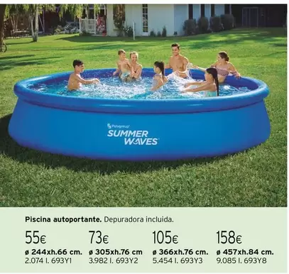 Oferta de Piscina Autoportante por 55€ en Cadena88