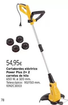 Oferta de Power plus - Cortadores Eléctrico 2+ 2 Carrtes De Hilo por 54,95€ en Cadena88