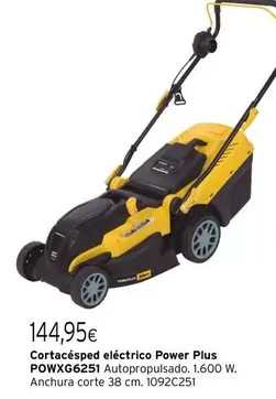 Oferta de Power plus - Cortacésped Eléctrico por 144,95€ en Cadena88