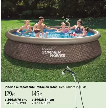 Oferta de Piscina Autoportante Intiacion Ratán. Depuradora Individuada por 129€ en Cadena88