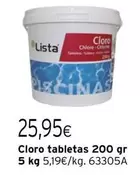 Oferta de Lista - Cloro por 25,95€ en Cadena88