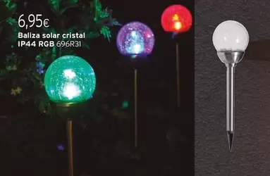 Oferta de Solar - Balitza  Cristal Ip44 Rgb 696r31 por 6,95€ en Cadena88