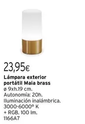 Oferta de Lámpara Exterior Portátil por 23,95€ en Cadena88