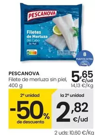 Oferta de Pescanova - Filete De Merluza Sin Piel por 5,65€ en Eroski