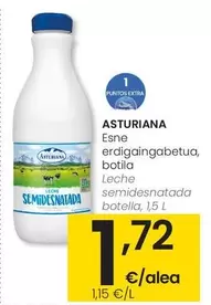 Oferta de Central Lechera Asturiana - Leche Semidesnatada Botella por 1,72€ en Eroski