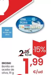 Oferta de Eroski - Bonito En Aceite De Oliva por 1,99€ en Eroski