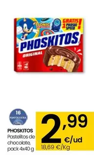 Oferta de Phoskitos - Pastelitos De Chocolate por 2,99€ en Eroski