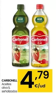 Oferta de Carbonell - Aceites Oliva Senalizados por 4,79€ en Eroski