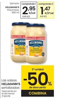 Oferta de Hellmann's - Mayonesa por 2,95€ en Eroski