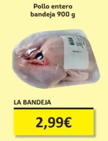 Oferta de Pollo Entero Bandeja por 2,99€ en Economy Cash