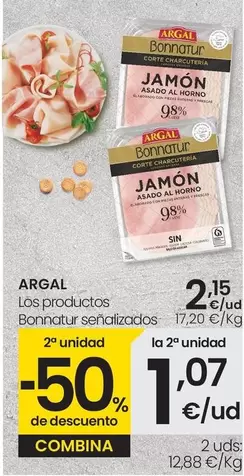 Oferta de Argal - Los Productos Bonnatur Senalizados por 2,15€ en Eroski