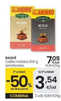 Oferta de Baqué Café - Cafe Molidos Senalizados por 7,09€ en Eroski