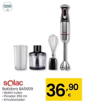 Oferta de Solac - Batidora BA5609 por 36,9€ en Eroski