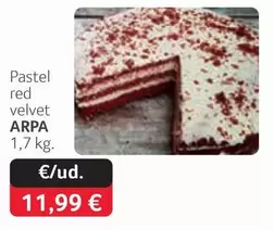 Oferta de Arpa - Pastel Red Velvet por 11,99€ en Gros Mercat