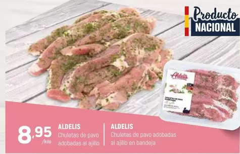 Oferta de Aldelis - Chuletas De Pavo por 8,95€ en Coviran