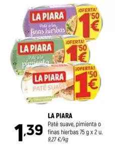 Oferta de La Piara - Pate Suave por 1,39€ en Coviran