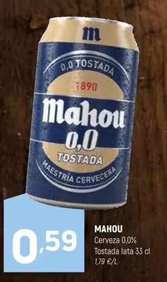 Oferta de Mahou - Cerveza 0,0% Tostada por 0,59€ en Coviran