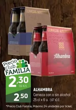 Oferta de Alhambra - Cerveza Con O Sin Alcohol por 2,3€ en Coviran