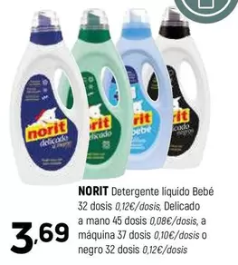 Oferta de Norit - Detergente Liquido Bebe por 3,69€ en Coviran