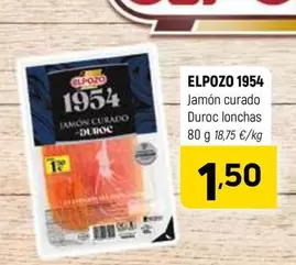 Oferta de Elpozo - Jamon Curado Duroc Lonchas por 1,5€ en Coviran