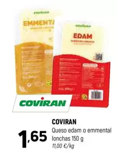 Oferta de Coviran - Queso Edam O Emmental Lonchas por 1,65€ en Coviran