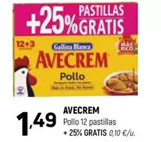 Oferta de Avecrem - Pollo 12 Pastillas +25% Gratis por 1,49€ en Coviran