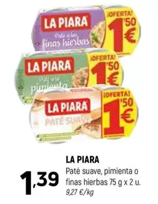 Oferta de La Piara - Pate Suave por 1,39€ en Coviran