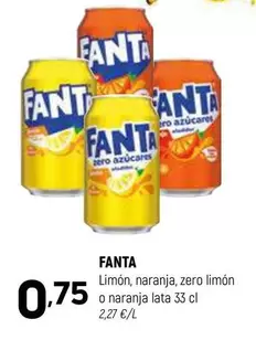 Oferta de Fanta - Limón, Naranja, Zero Limón O Naranja por 0,75€ en Coviran