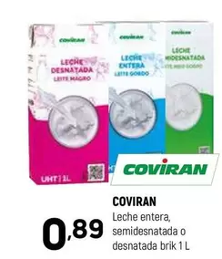 Oferta de Coviran - Leche Entera por 0,89€ en Coviran