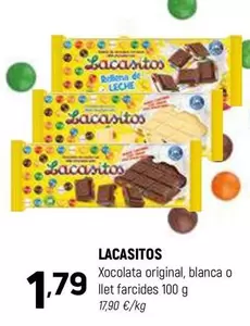 Oferta de Lacasitos - Xocolata Original, Blanca O Llet Farcides por 1,79€ en Coviran