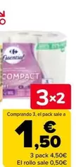 Oferta de Carrefour - Papel De Cocina Deco Compact Essential en Carrefour