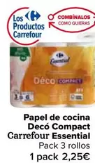 Oferta de Carrefour - Papel De Cocina Deco Compact Essential en Carrefour