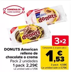 Oferta de Donuts -  American Relleno De Chocolate O Crema en Carrefour