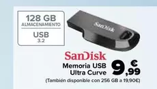 Oferta de Sandisk - Memoria Usb Ultra Curve por 9,99€ en Carrefour