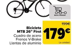 Oferta de Toplife - Bicicleta  Mtb 26" First por 179€ en Carrefour