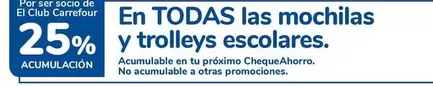 Oferta de En Todas Las Mochilas  Y Trolleys Escolares en Carrefour