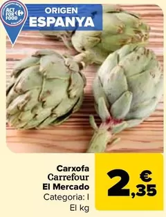 Oferta de Carrefour  -  Alcachofa  El Mercado por 2,35€ en Carrefour