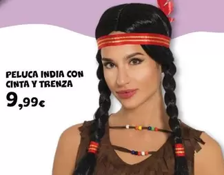 Oferta de Peluca India Con Cinta Y Trenza por 9,99€ en Toy Planet