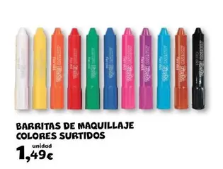 Oferta de Fiesta - Barritas De Maquillaje Colores Surtidos por 1,49€ en Toy Planet