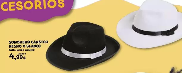 Oferta de Blanco - Sombrero Canster Negro O por 4,99€ en Toy Planet